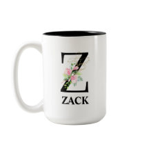 Alfabeto monogramado floral bonito Z