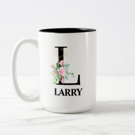 Taza Bicolor Alfabeto monogramado Pretty L