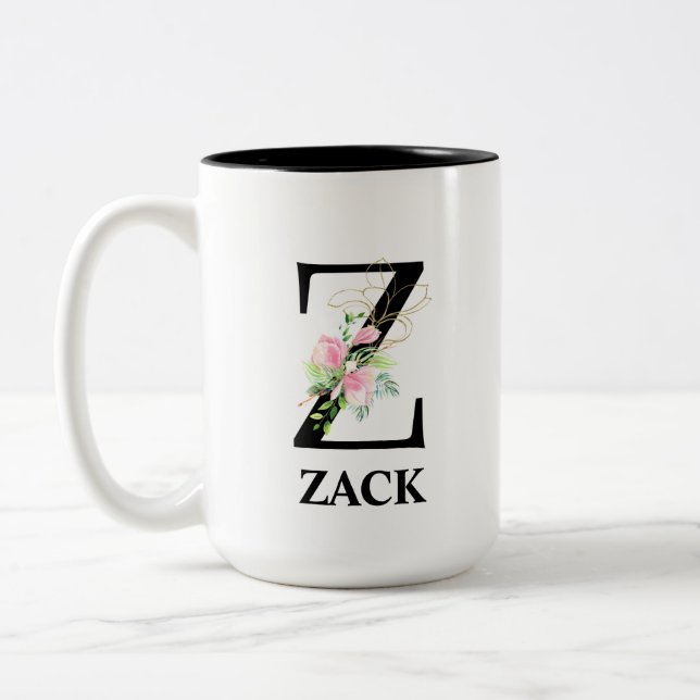 Taza Bicolor Alfabeto Z floral de bonito (Izquierda)
