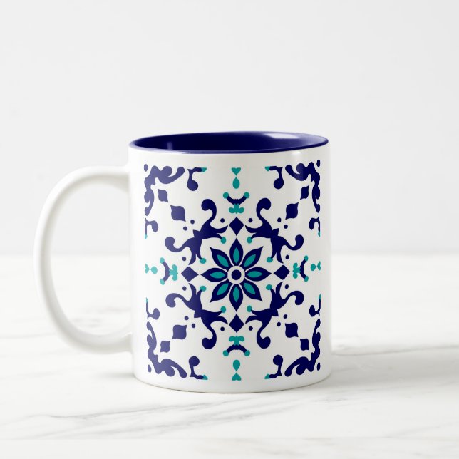 Taza Bicolor Alfarería azul multani (Izquierda)