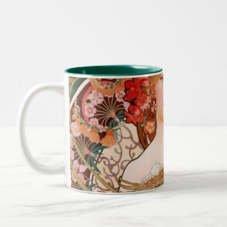 Taza Bicolor Alfonso Mucha F. Champenois