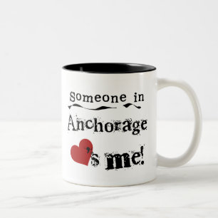 Taza Bicolor Alguien en Anchorage