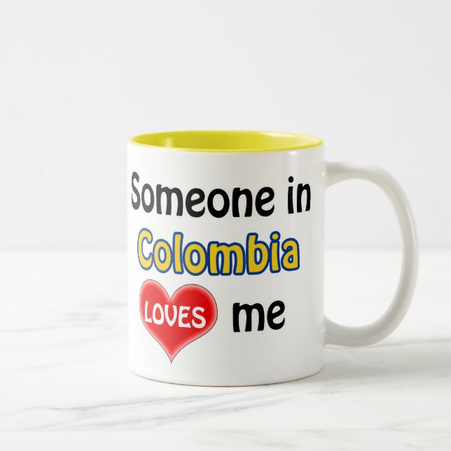 Taza Bicolor Alguien en Colombia me quiere (Derecha)