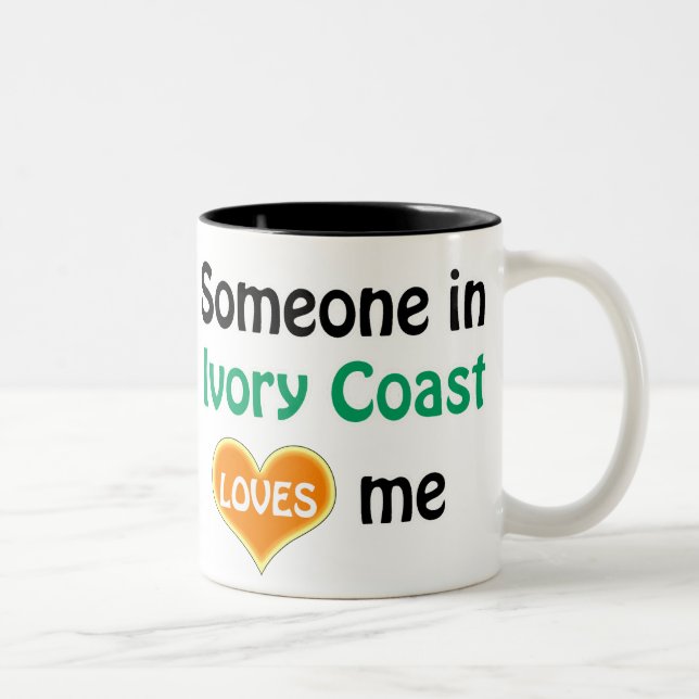 Taza Bicolor Alguien en Costa de Marfil me ama (Derecha)