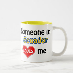 Taza Bicolor Alguien en Ecuador me quiere