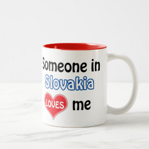 Taza Bicolor Alguien en Eslovaquia me quiere