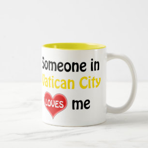 Taza Bicolor Alguien en la Ciudad del Vaticano me quiere