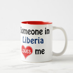 Taza Bicolor Alguien en Liberia me quiere
