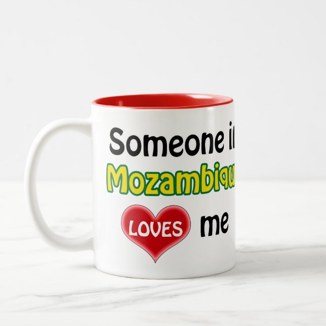 Taza Bicolor Alguien en Mozambique me ama (Izquierda)