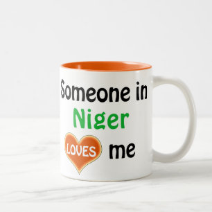 Taza Bicolor Alguien en Níger me ama
