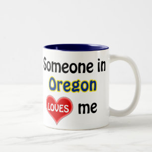Taza Bicolor Alguien en Oregón me ama