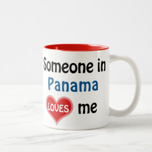 Taza Bicolor Alguien en Panamá me ama