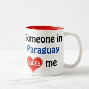 Taza Bicolor Alguien en Paraguay me quiere