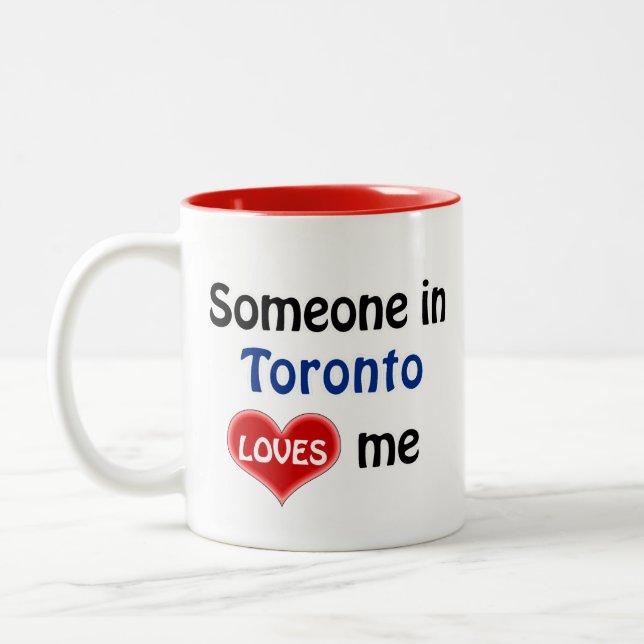 Taza Bicolor Alguien en Toronto me quiere (Izquierda)