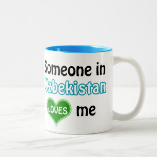 Taza Bicolor Alguien en Uzbekistán me ama