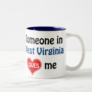 Taza Bicolor Alguien en Virginia Occidental me ama