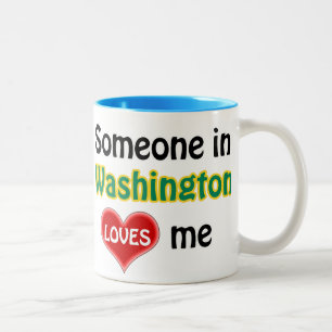 Taza Bicolor Alguien en Washington me quiere
