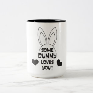 Taza Bicolor Algunos conejitos te aman a ti