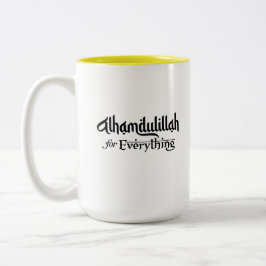 Taza Bicolor Alhamdulillah for Everything Minimal Islamic Gift