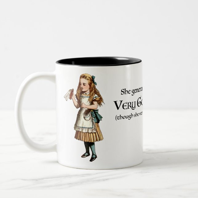 Taza Bicolor Alicia en consejos sobre el país de las maravillas (Izquierda)