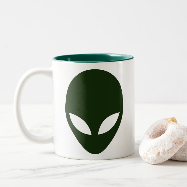 Taza Bicolor Alien Face (Con donut)