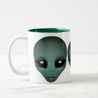 Taza Bicolor Alien Mug Gray Cups Extraterrestres y Vidrio Extra