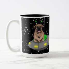 Taza Bicolor Alien UFO Leonberger