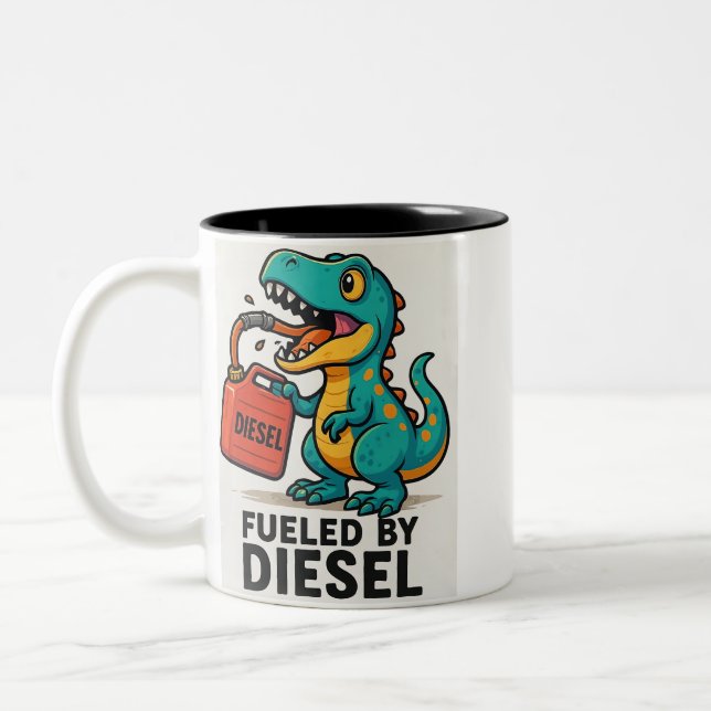 Taza Bicolor Alimentado Por El Diesel (Izquierda)