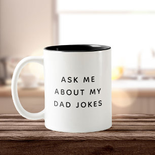 Taza Bicolor Alimentado por el humor gracioso del café y papá C