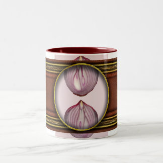 Taza Bicolor Alimento - Verdura - Sección transversal de una Ce