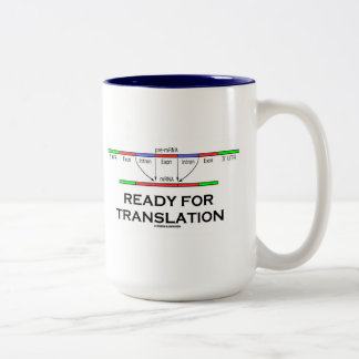 Taza Bicolor Aliste para la traducción (el pre-mRNA en el mRNA)