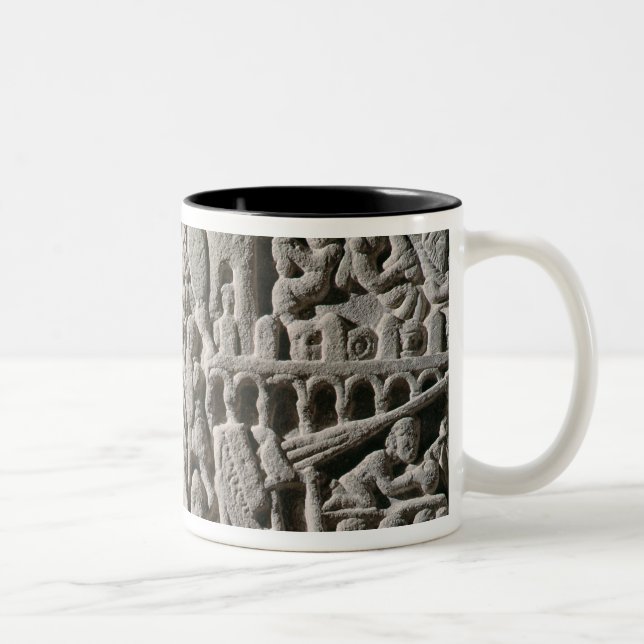 Taza Bicolor Alivio que representa el cerco de Carcasona (Derecha)