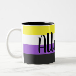 Taza Bicolor Ally Mug de bandera no binaria