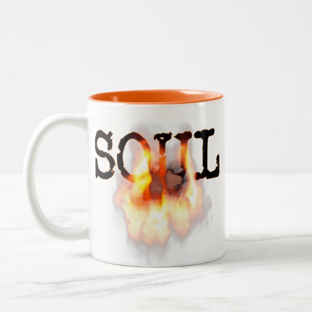Taza Bicolor ALMA ardiente en el fuego (Izquierda)