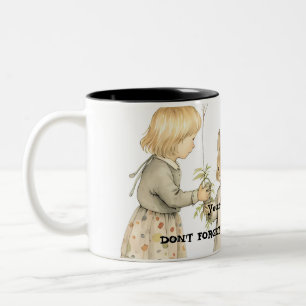 Taza Bicolor Alma de su hijo - Ilustracion vintage de dos tonos
