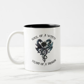Taza Bicolor Alma De Un Corazón De Brujas De Un Dragón
