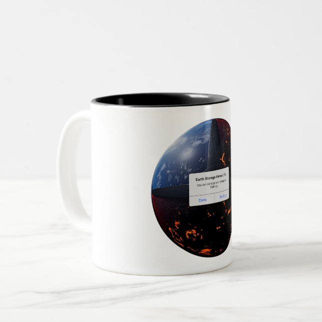Taza Bicolor Almacenamiento terrestre casi completo (Anverso izquierdo)