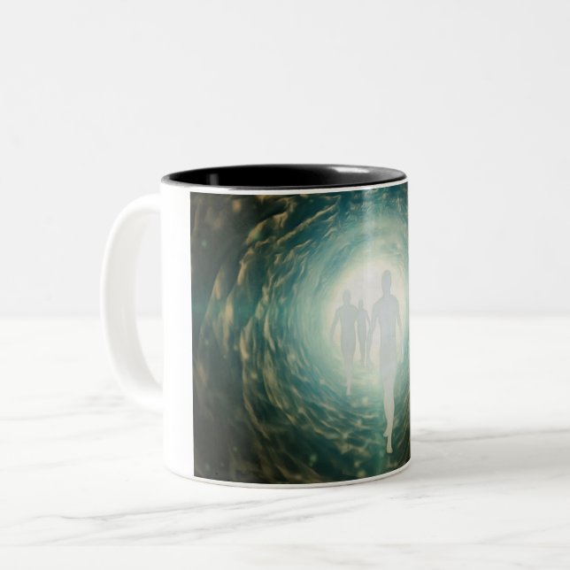 Taza Bicolor Almas humanas en un túnel de luz (Anverso izquierdo)