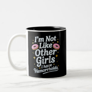 Taza Bicolor Almorranas vergonzosas humor adulto inapropiado