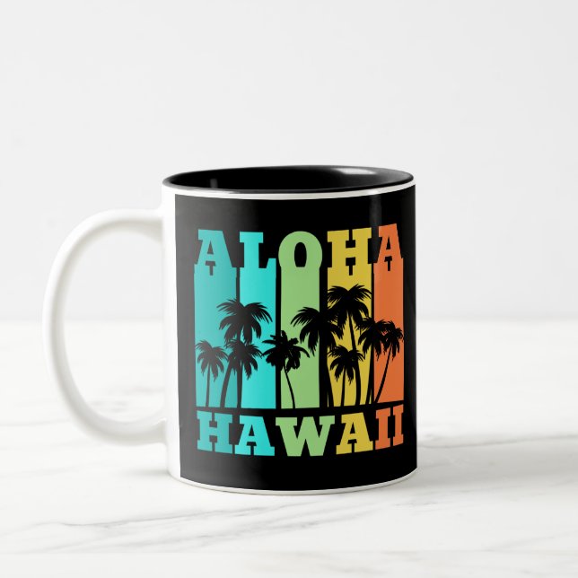 Taza Bicolor Aloha Hawái (Izquierda)