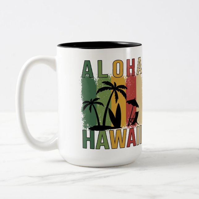 Taza Bicolor Aloha Hawaii (Izquierda)