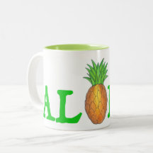 ALOHA Isla Tropical Hawai Pineapple Mug