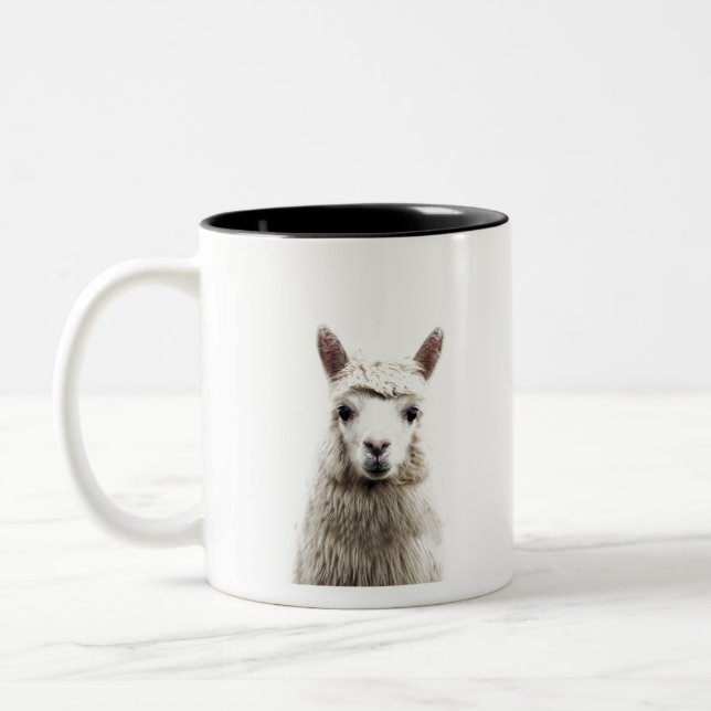 Taza Bicolor Alpaca blanca (Izquierda)