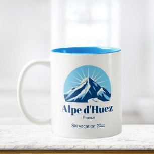 Taza Bicolor Alpe d'Huez France