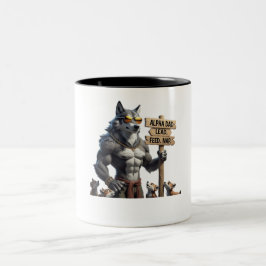 Taza Bicolor Alpha Dad - Funny Wolf Pack Leader