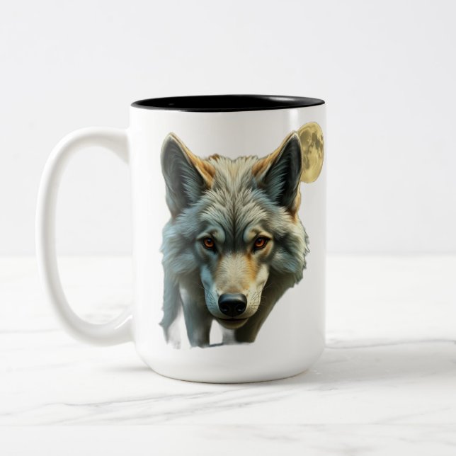 Taza Bicolor „Alpha-Wolf – König der Wildnis“ (Izquierda)