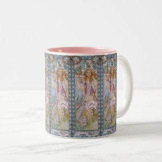 Taza Bicolor Alphonse Maria Mucha – Jugendstil Art nouveau