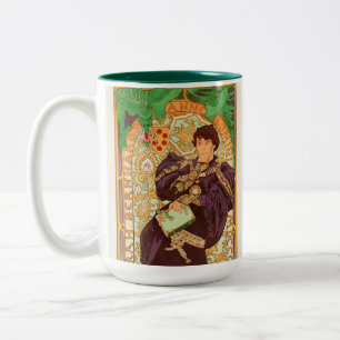 Taza Bicolor Alphonse Mucha Prince y Dragon