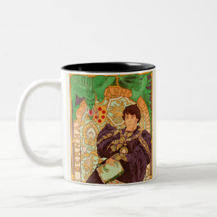 Taza Bicolor Alphonse Mucha Prince y Dragon