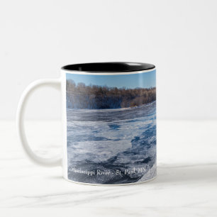 Taza Bicolor Altiplano superior con vistas al helado río missis
